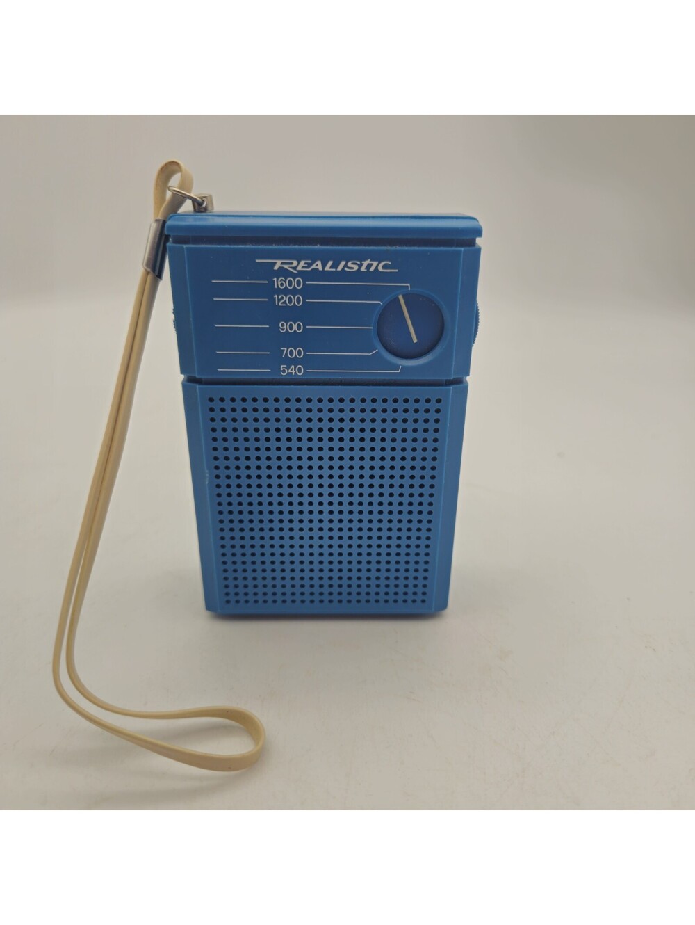 Vintage Realistic Radio Shack Blue Portable Pocket AM Radio WORKS